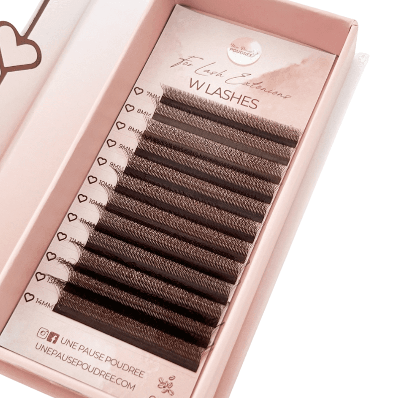 Cils en W 5D BROWN 0.07 C ou CC 7-13 mixt