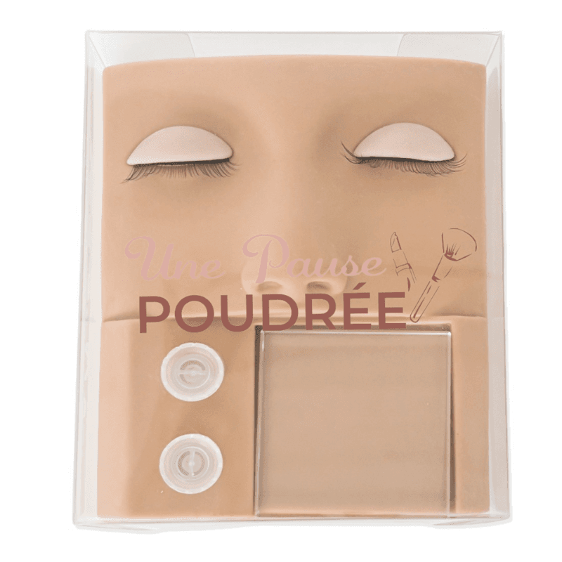 Tête d'entraînement pour extensions de cils avec 6 paupière de rechange ou tête seul ou paupière seul.