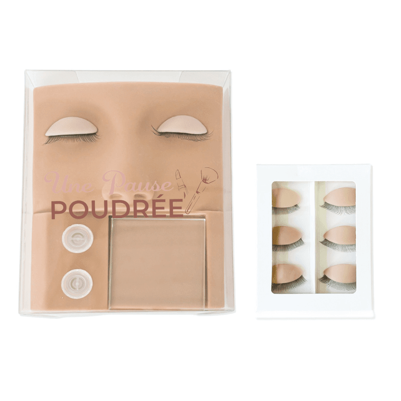 Tête d'entraînement pour extensions de cils avec 6 paupière de rechange ou tête seul ou paupière seul.